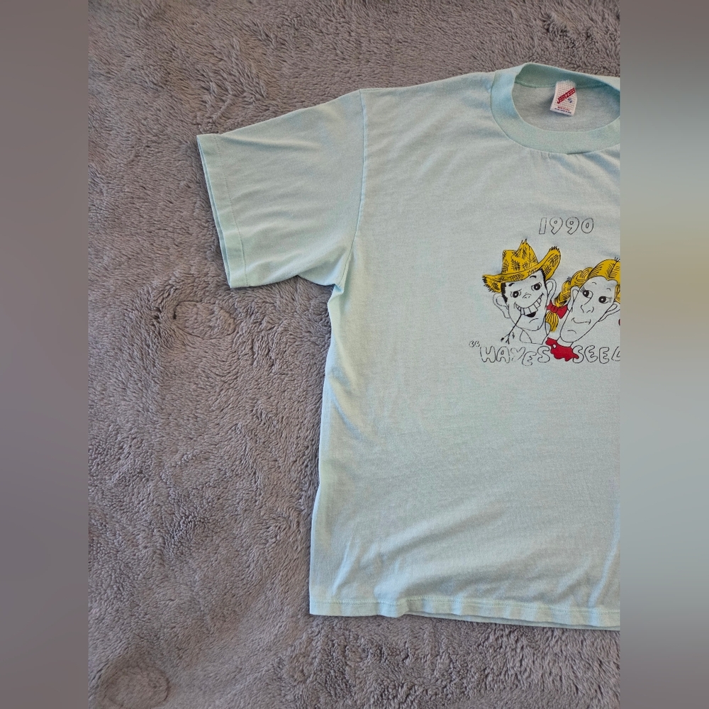 Vintage 1990 "Hayes Seeds" Themed Single Stitch T-Shirt - Picture 2 of 12